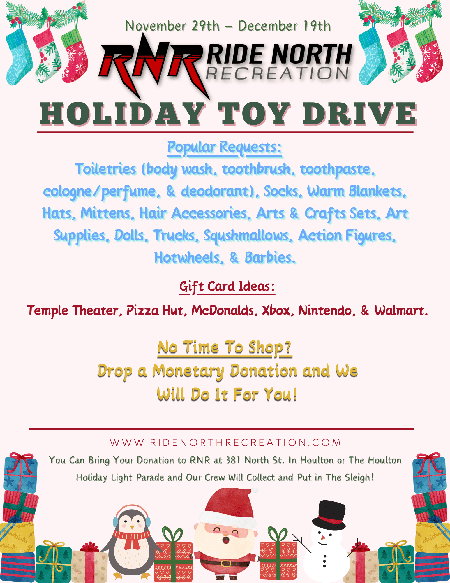 Holiday Toy Drive Ideas Banner